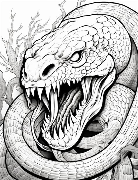 Image result for How to Draw a Python Snake Open Mouth Wide-Open