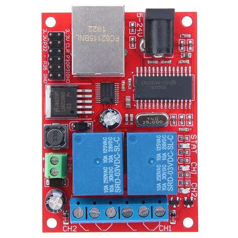 LAN Controller Module, Controller Module LAN Ethernet 2 Way Relay Board ...