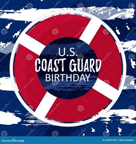 US Coast Guard Birthday Vector Card Stock Illustration | CartoonDealer ...