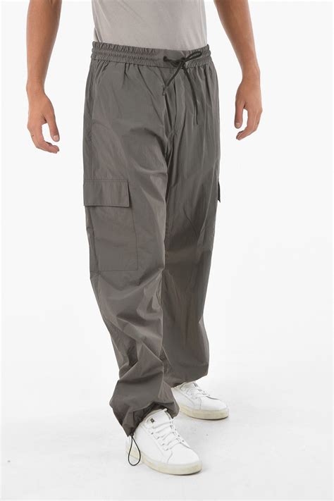 Iceberg Drawstring Waist Nylon Cargo Pants men - Glamood Outlet