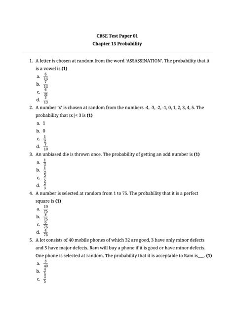 Image result for Probability Class 10 Exercise