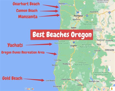 Oregon Coast Travel Map