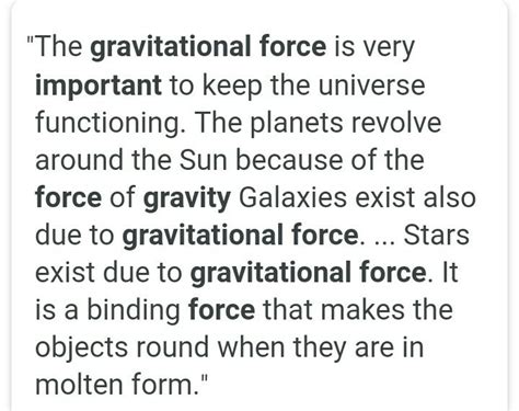 mention the importance of gravitational force - Brainly.in