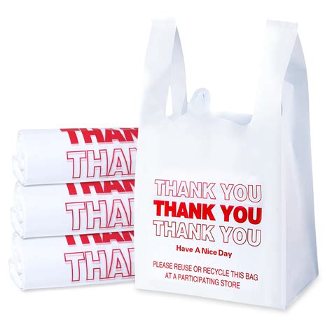 SheerDelight Plastic Bags – 300pcs Thank You Bags (11.5"x6.5"x21 ...