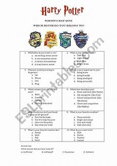 harry potter house test worksheets sorting hat quiz harry potter harry potter house test worksheets sorting hat quiz harry potter