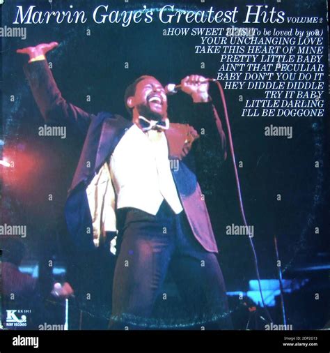 Marvin Gaye's Greatest Hits - Vintage vinyl album cover Stock Photo - Alamy