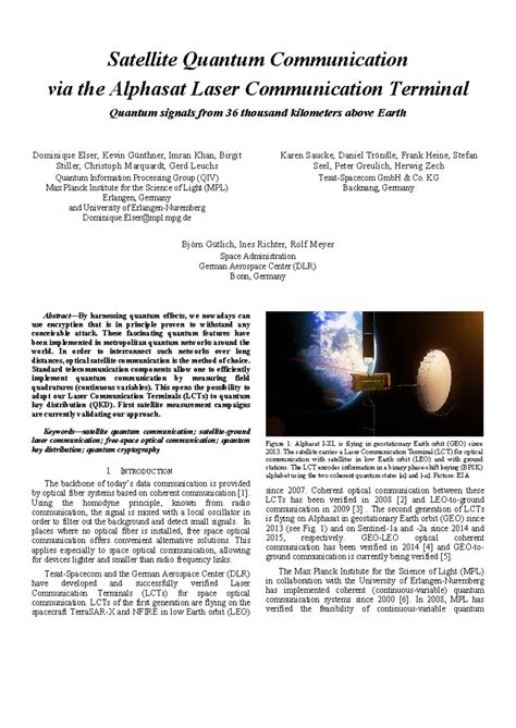 1510 - Notes - Satellite Quantum Communication via the Alphasat Laser ...