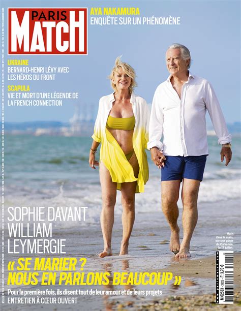 William Leymergie et Sophie Davant en une du n°3925 de Paris Match du ...