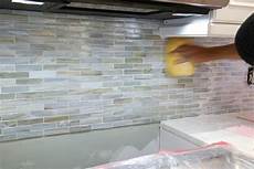 Grouting Backsplash by Installing A Paper Faced Mosaic Tile Backsplash Grouting Backsplash