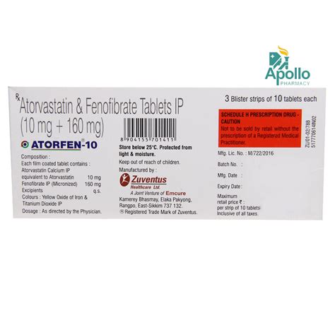 ATORFEN 10MG TABLET Price, Uses, Side Effects, Composition - Apollo ...
