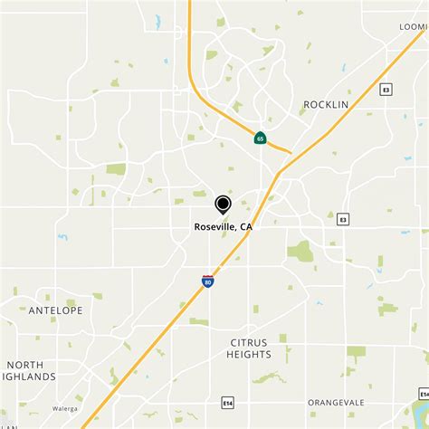 Mapa De Roseville, California