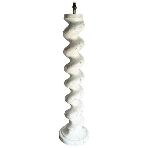 Vintage Postmodern Plaster Spiral Twist Floor Lamp, 1980s American at ...