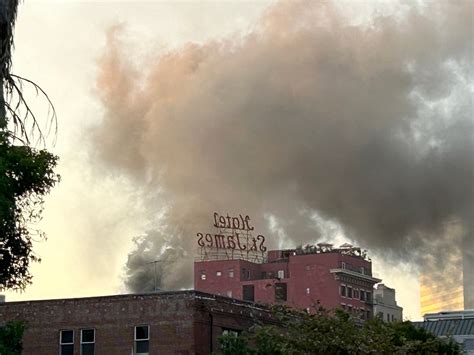 Roof fire on downtown San Diego building prompts evacuations