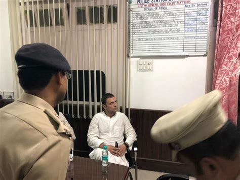 Congress President Rahul Gandhi inside Lodhi Colony Police Station ...