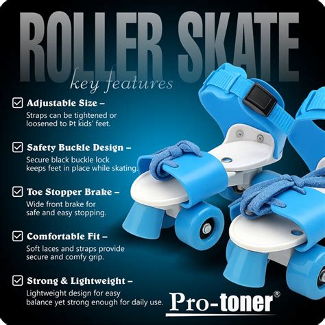 Kids Roller Skates Set with Helmet, Knee Pads, Elbow Pads and Wrist Gu ...