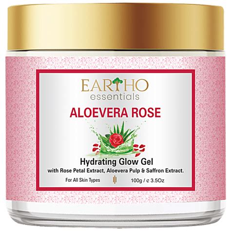 Buy Eartho Essentials Aloe Vera Rose Gel - Hydrating With Saffron ...