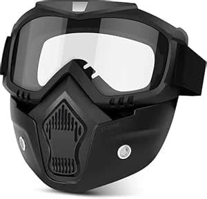 FARIOX Motocross Bike Riding Goggles Glasses with Face mask Dust Mask ...