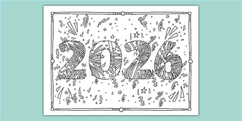 Neues Jahr 2026 - Ausmalbild zur Besinnung (teacher made)