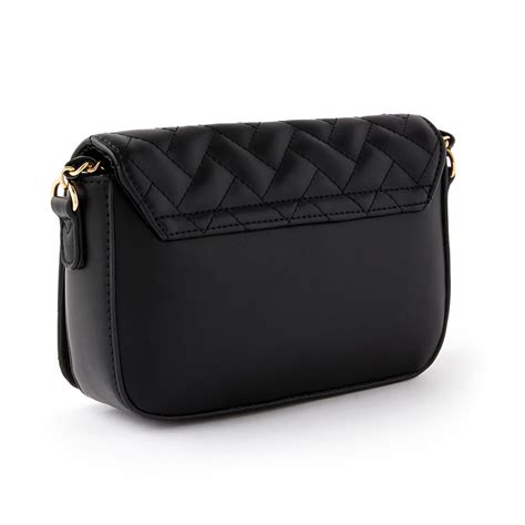 Buy Black Quinn Quilted Woven Chain Sling Bag