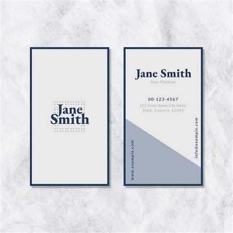 Vertical Business Card Template 的图像结果