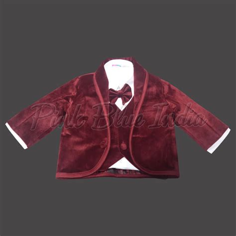 Velvet Baby Boy First Birthday Suit, Wedding Boy Suit