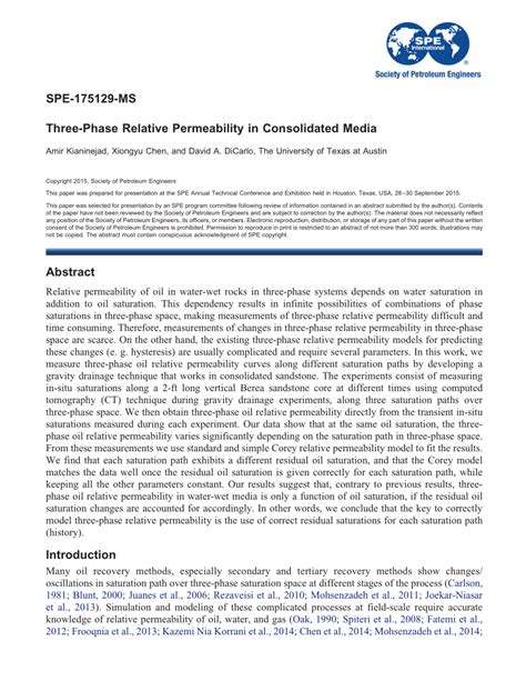 Image result for Three-Phase Relative Permeability
