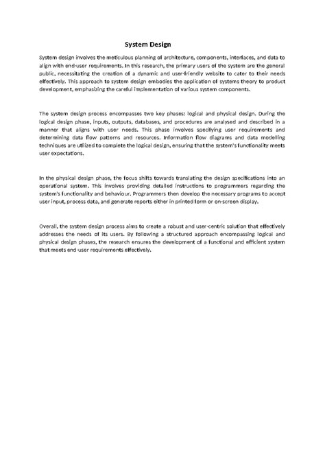 System Design - System Design System design involves the meticulous ...