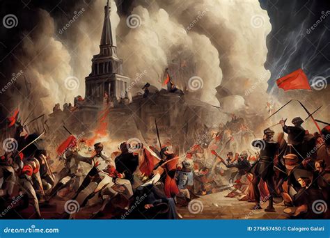 A French Revolution Illustration, Abstract Concept Art, Ai Generated ...