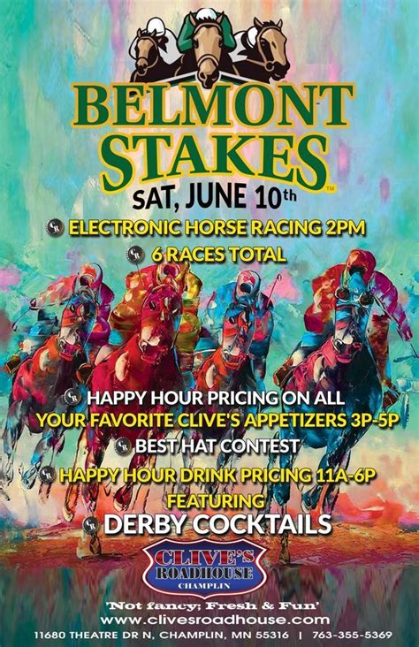 Belmont Stakes, Clive's Roadhouse (Champlin), 10 June 2023 | AllEvents.in