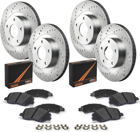 Amazon.com: Max Advanced Brakes Kit de freno delantero y trasero ...