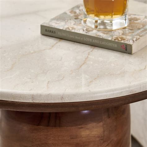 Buy Nuqta Marble Top End Table - Walnut from Home Centre at just INR ...