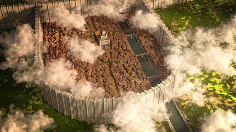 Minecraft players recreated Attack on Titan's Shiganshina to 1:1 scale