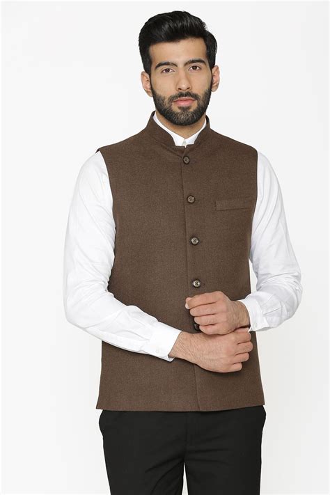 Wintage Men's Tweed Wool Festive and Casual Nehru Jacket Vest Waistcoat ...