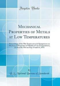 Mechanical Properties of Metals at Low Temperatures: Proceedings of the ...