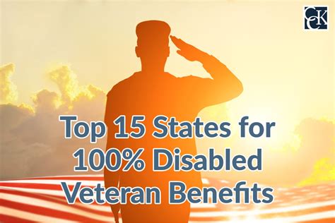 Top 15 States for 100% Disabled Veteran Benefits | CCK Law