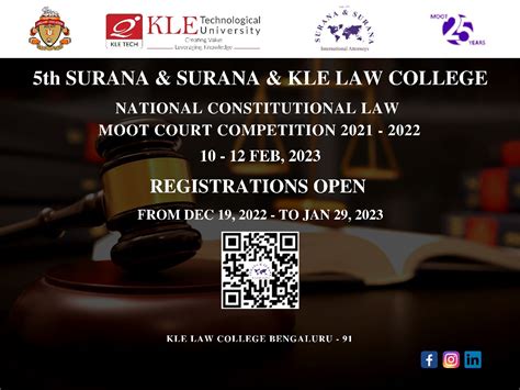 National Constitutional Moot Court Competition 2022 – 23 | KLE Society ...