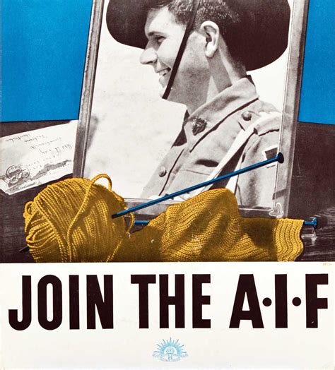 Original Vintage Recruitment Propaganda Poster Join The AIF Son WWII ...