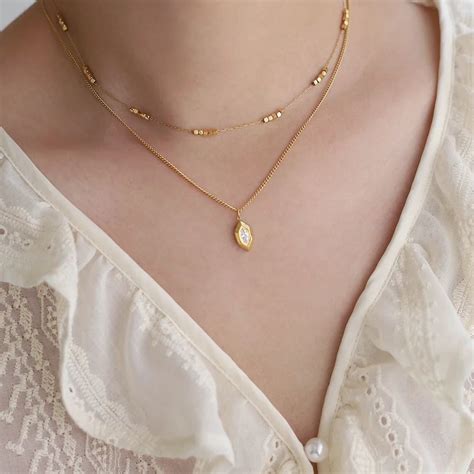 Anti-tarnish Jewellery | 18 k gold plated waterproof necklace