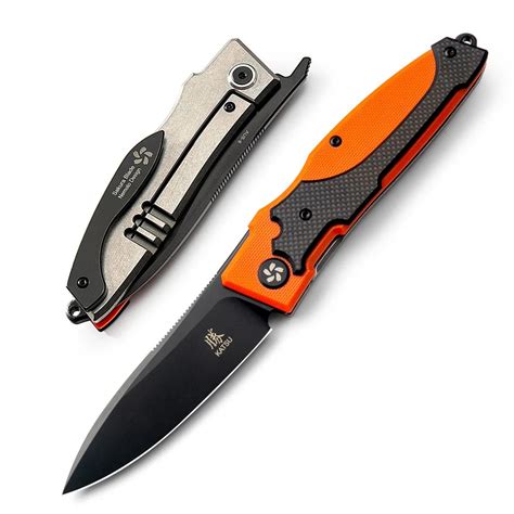 Nemoto Design KS01-OR Japanese Higo-no-Kami folding knife tactical des ...