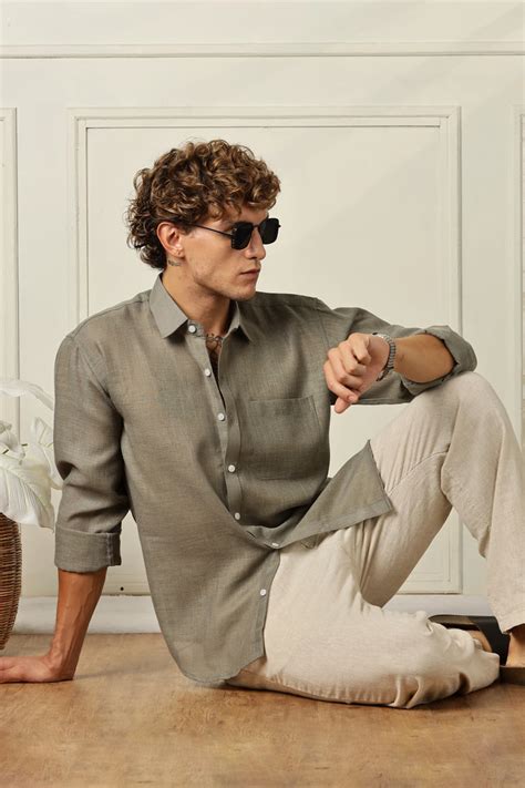 Sage full sleeve linen shirt – VESTIRIO