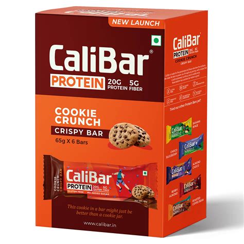 CaliBar 20g Protein Bar - Cookie Crunch Crispy Bar (Pack of 6 ...