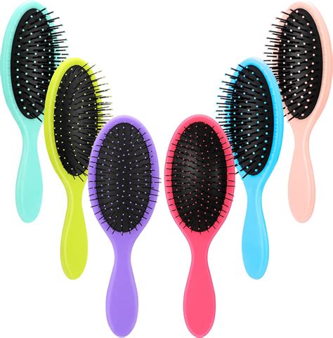 Amazon.com : Nuenen 6 Pcs Wet Detangler Hair Brush Travel Dry Hair ...
