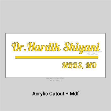 Acrylic Name Plate Customized for Office Namedesk – Resin Store Surat