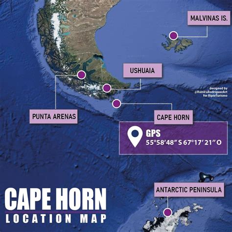 Cape Horn Map | Antarctica cruise, Horns, Map