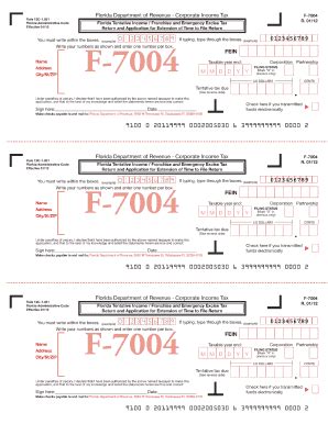 FL DoR F-7004 2012 - Fill out Tax Template Online