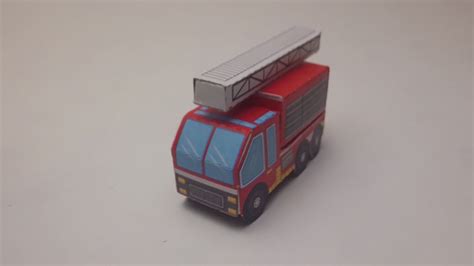 消防车立体折纸，最简易的模型玩具，DIY手工制作 - YouTube