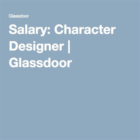 character designer salary