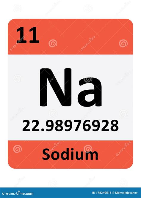 Periodic Table Symbol of Sodium Stock Vector - Illustration of neon ...
