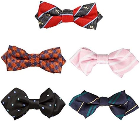 Buy Bundle Monster 5 pc Boys Mixed Pattern Adjustable Elastic Pre-Tied ...