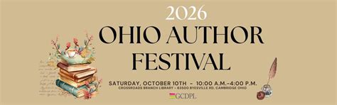 2026 Ohio Author Festival, 63500 Byesville Rd, Cambridge, OH, United ...
